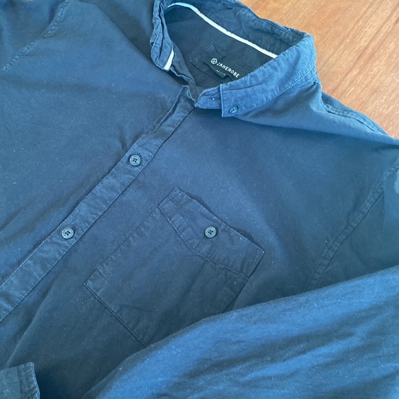 Men’s Zanerobe longline Dress shirt in black xl - Picture 4 of 7